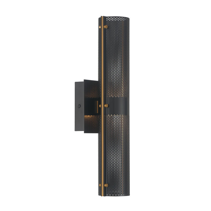 Applique murale noire 12 lumières Westcliffe, H 17 po x l 5 po x P 4,5 po