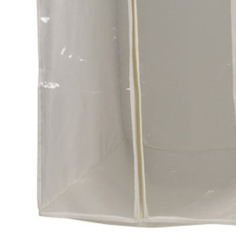 Armoire suspendue en toile avec panneau avant transparent et fermeture à glissière pleine longueur