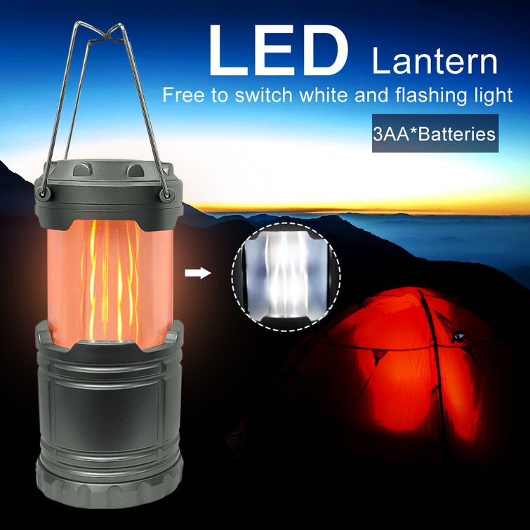 Camping Tent Light Black Battery Powered LED Outdoor Lantern Haitral