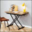 Table élévatrice multifonctionnelle moderne avec hauteur réglable et plateau en panneau de fibres à densité moyenne de 0,8 po d'épaisseur, pieds en métal noir pour une utilisation polyvalente-849288068
