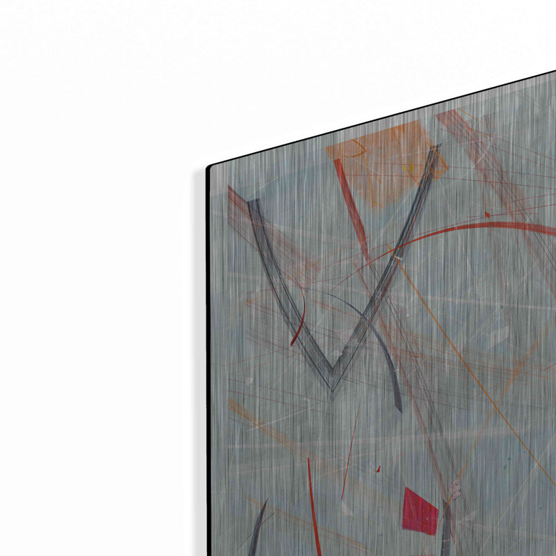 Ivy Bronx «Vectora Panel III» par James Burghardt, art mural en métal, H 12 po x l 12 po