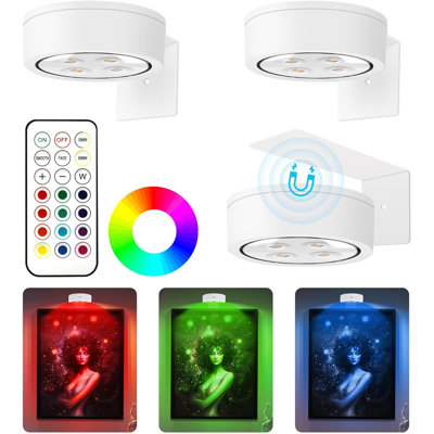 3.35'' Dimmable Wall Mount Picture Light with Remote