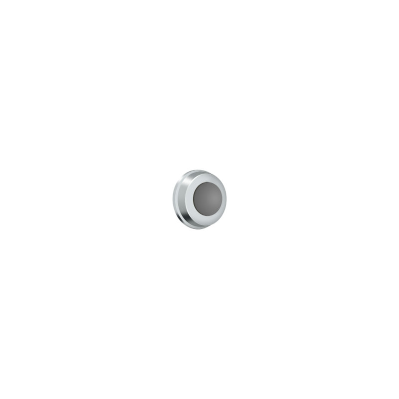 Door Stop, Polished Chrome