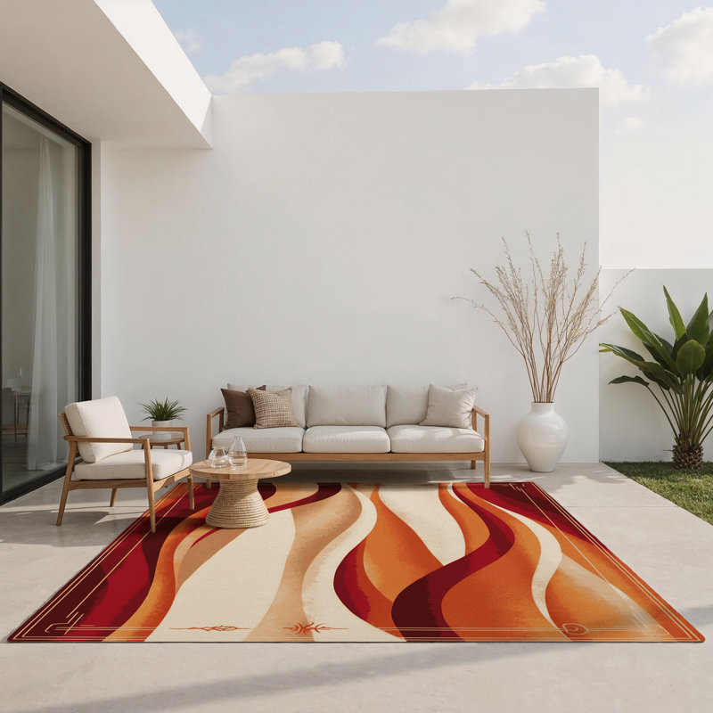 Tapis intérieur et extérieur Sunspun Peaks, Rectangulaire 2 pi x 3 pi