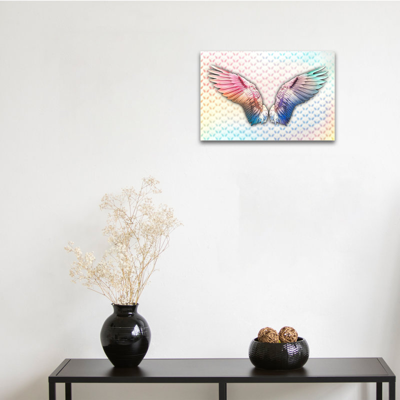 Décoration murale ailes d'ange, H 8 po x l 8 po x P 0,2 po
