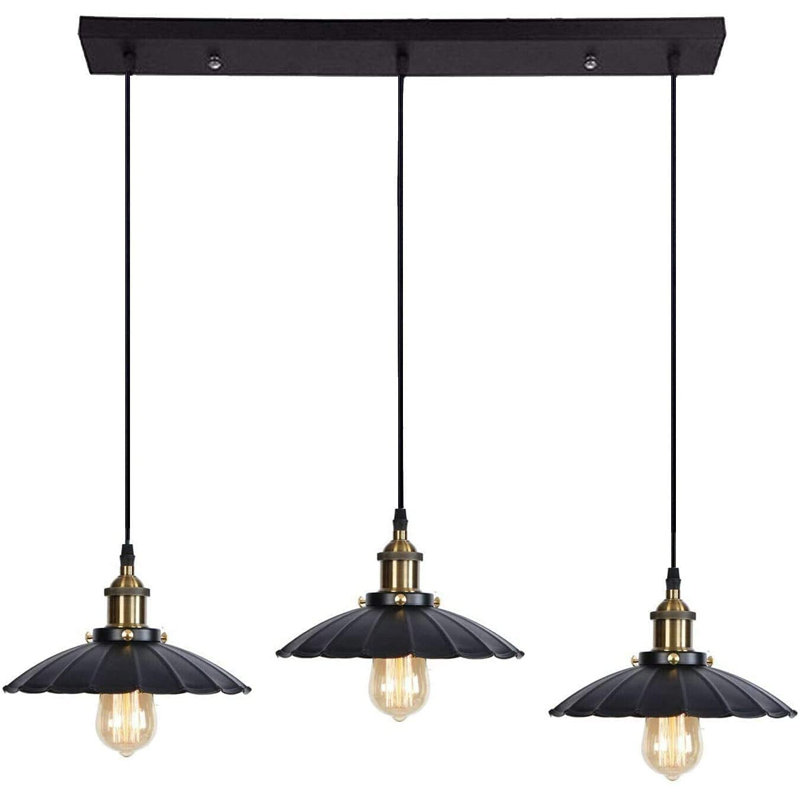 Sarkis 3 - Light Black Kitchen Island Pendant
