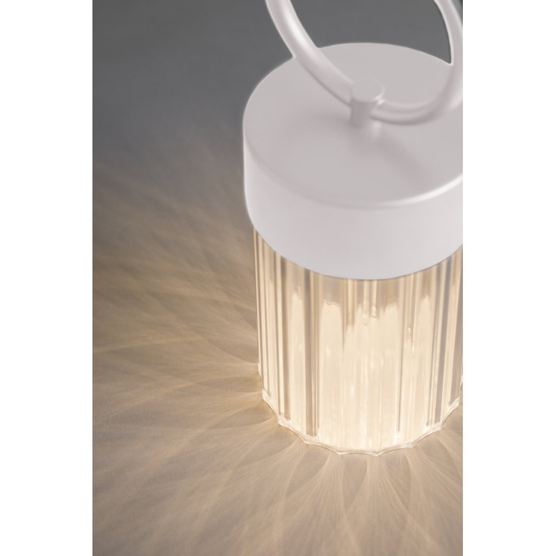 Claretta Battery Lamp, Matte White
