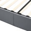 Grand lit plateforme tapissier avec système de rangement hydraulique - gris (VIEUX SKU: LP000211AAE)