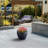 14.5 In. Medium Granite Gray(Premium Inner) Concrete Round Planter / Pot With Drainage Holes