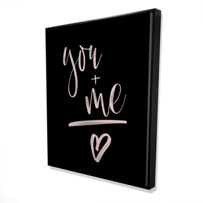 You + Me Print On Canvas