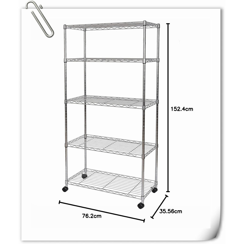 Étagère de rangement en métal l 30 po, H 60 po x l 30 po x P 14 po, Blanc