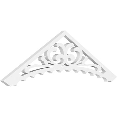Genova Signature Urethane Gable Pediment, Primed Tan