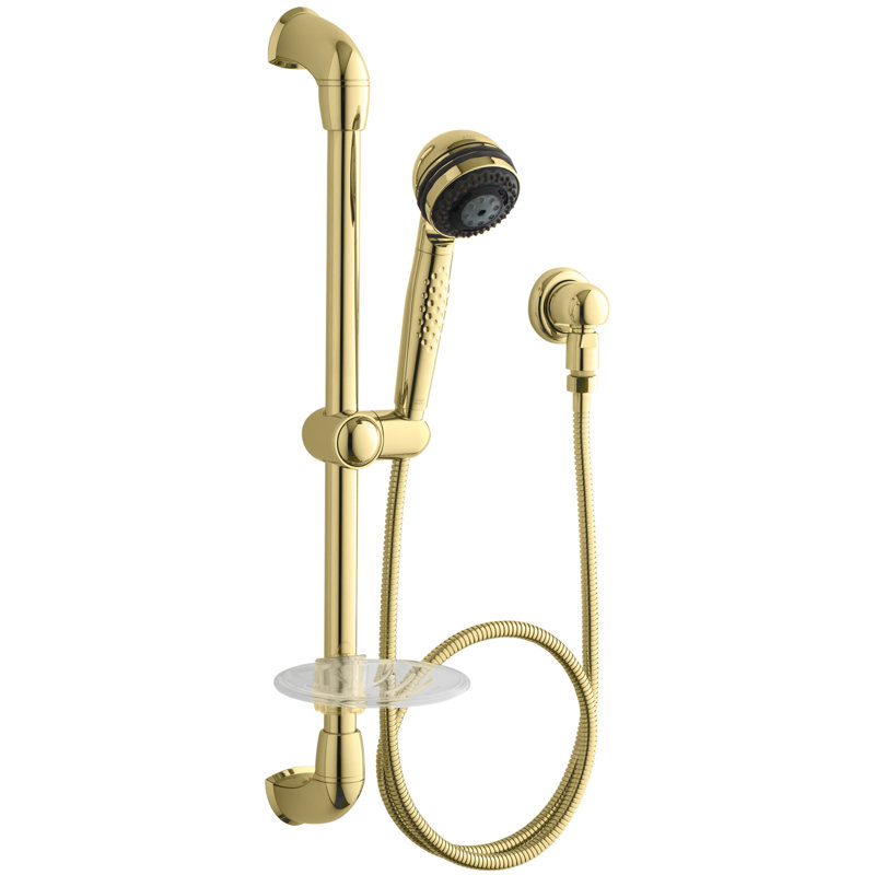 Mastershower Hotel Multi Function Handheld Shower Head with Aerating, Vibrant Polished Brass