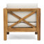 Chaise d'extérieur en bois de style moderne du milieu du siècle et siège avec housse de siège imperméable