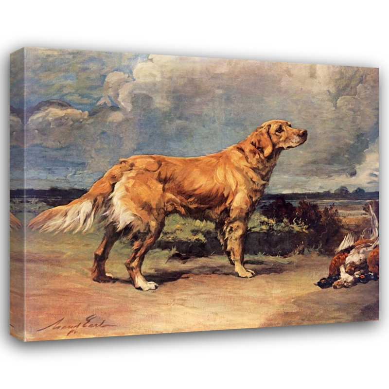  Earl, Maud, reproduction d'art sur toile tendue: Golden Retriever, 15" H x 17" W