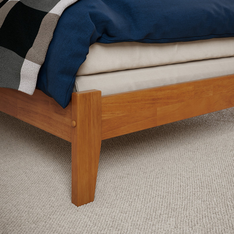  Lit de base en bois massif Richmond, Simple TG, Caramel clair