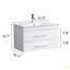 Ce meuble-lavabo mural de 32 pouces avec tiroirs doubles, système de fermeture en douceur, lavabo en céramique crée un espace de salle de bain moderne et minimaliste-126528823-126528821