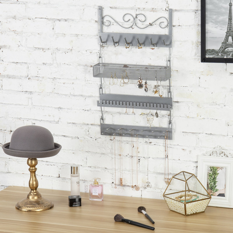 Lalla Wall Mounted Jewellery Box, Silver