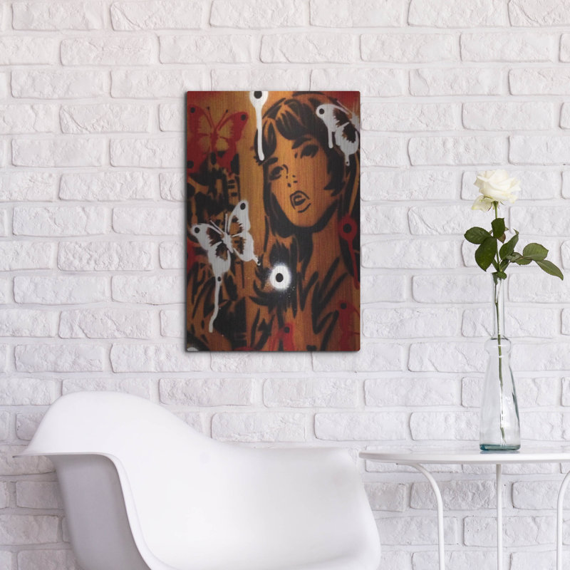 «Bamboo» par Abstract Graffiti, art mural, H 24 po x l 16 po