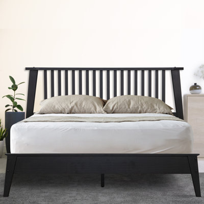 Kaylin Solid Wood Bed Frame with Headboard