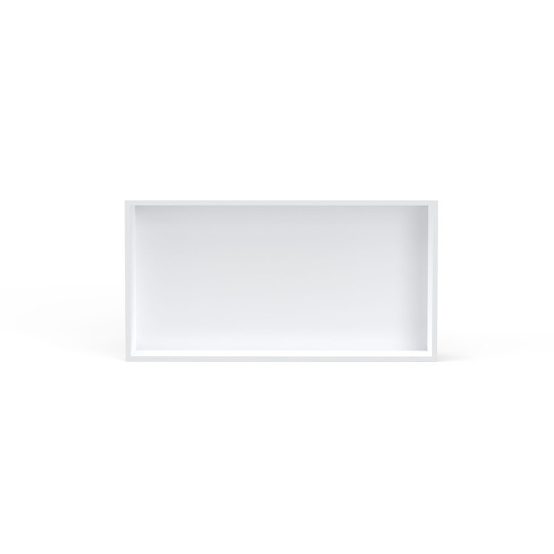 Niche de douche encastrée blanche Badeloft l 24,4 po x H 12,6 po NS-03-WHT, Blanc mat