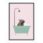 Hippopotame dans une baignoire, art encadré-49839969-49839974
