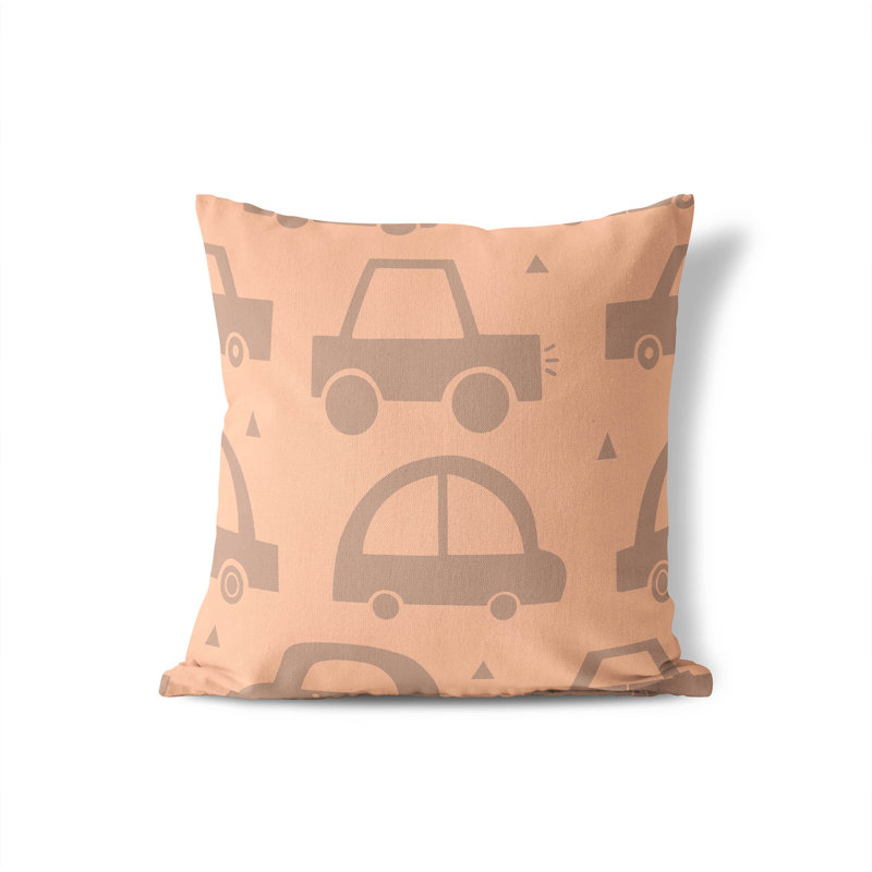 Coussin Driveway, H 20 po x l 20 po, Pêche / orange