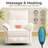 Oversized Power Recliner Chair Swivel Glider With Massage And Heat，White-332469549