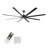 96 Inch Industrial DC Motor Ceiling Fan, Large Ceiling Fan with 8 Reversible Blades, 5-Speed Remote Control, Home or Commercial Ceiling Fans for Porch/Garage/Shop-1397539491