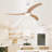 52" Solid Wood Blades Ceiling Fan With Light & Remote Control-631919938-631919937