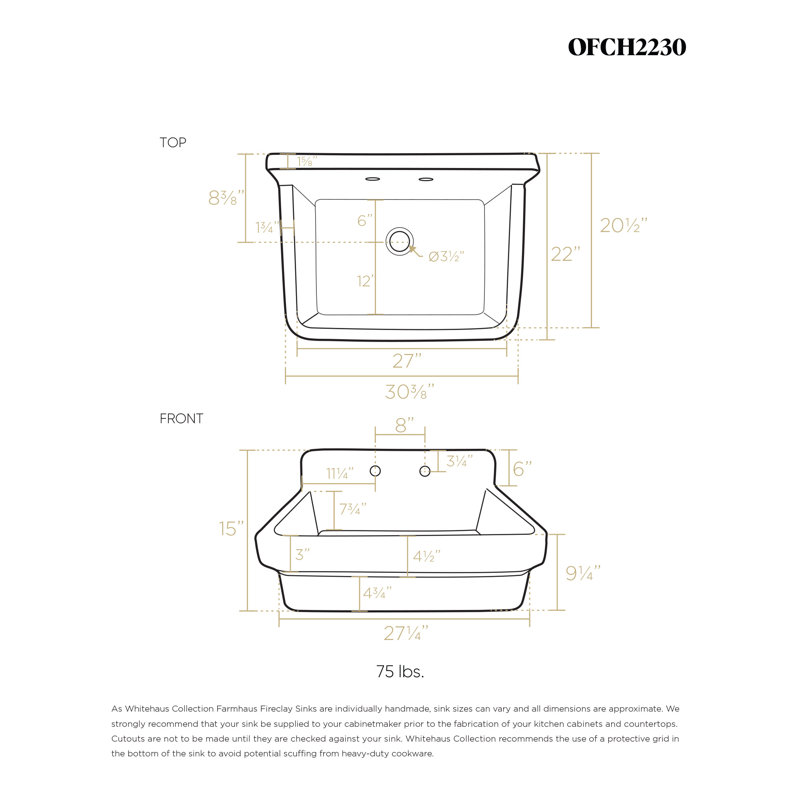 Fireclay 30" x 22" Drop-in Sink with 2 Faucet Holes on Backsplash, Sapphire Blue