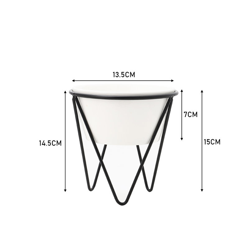 Abdulazis Ceramic Pot Planter, Black
