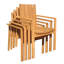 4 Seats 5 Pcs Grade-A Teak Wood Dining Set: 36" Square Table And 4 Clipper Stacking Arm Chairs #11CP0804-1484409245