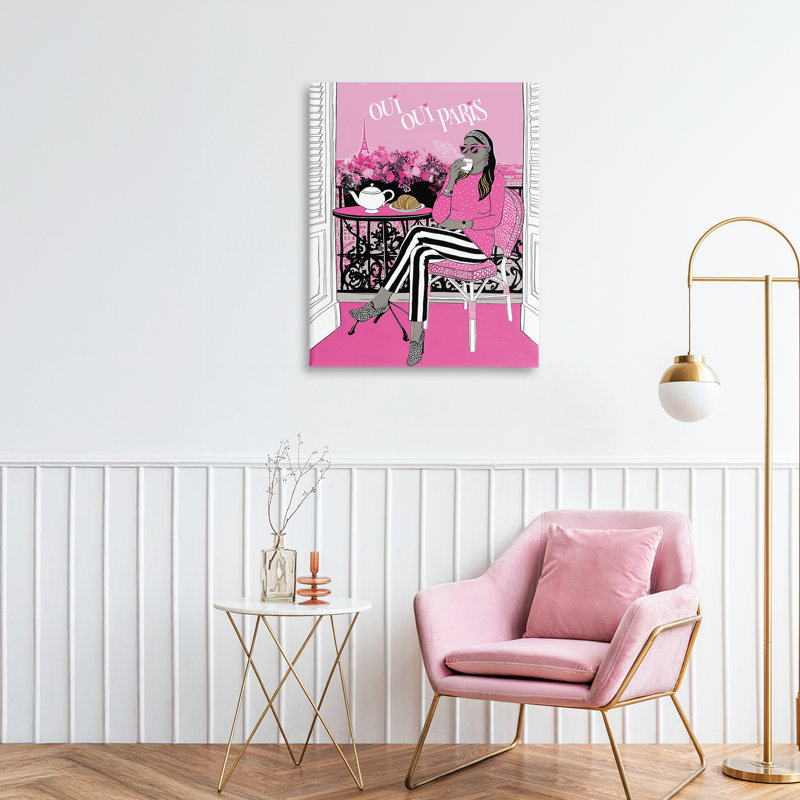 Oui Oui Oui Parisian Cafe Morning, conception par Jess Stempel, H 20 po x l 16 po