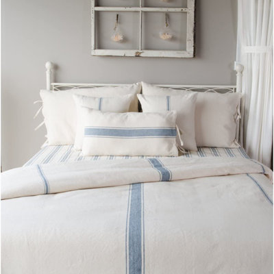Housse de couette en coton rayé Cannella
