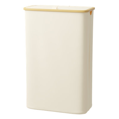 65L Slim Collapsible Laundry Hamper with Lid & Bamboo Handles, Narrow Tall Clothes Basket for Bedroom, Bathroom, Dorm & Laundry Room