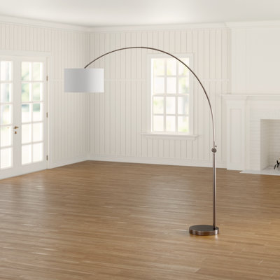 Shaftesbury 218.4cm Chrome Arched Floor Lamp