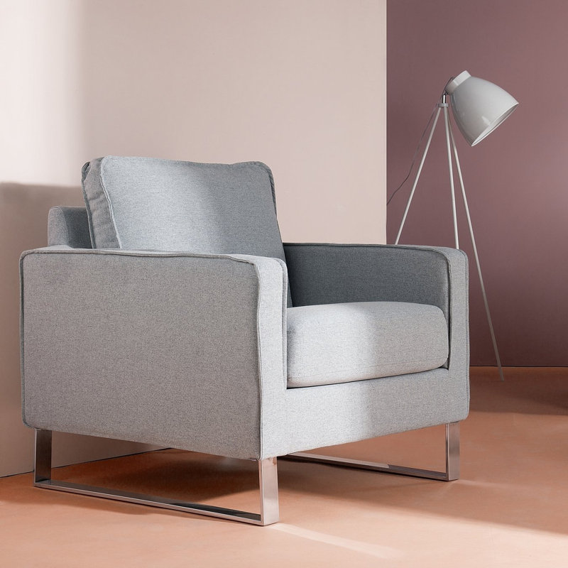 Dayton Upholstered Armchair, Grey