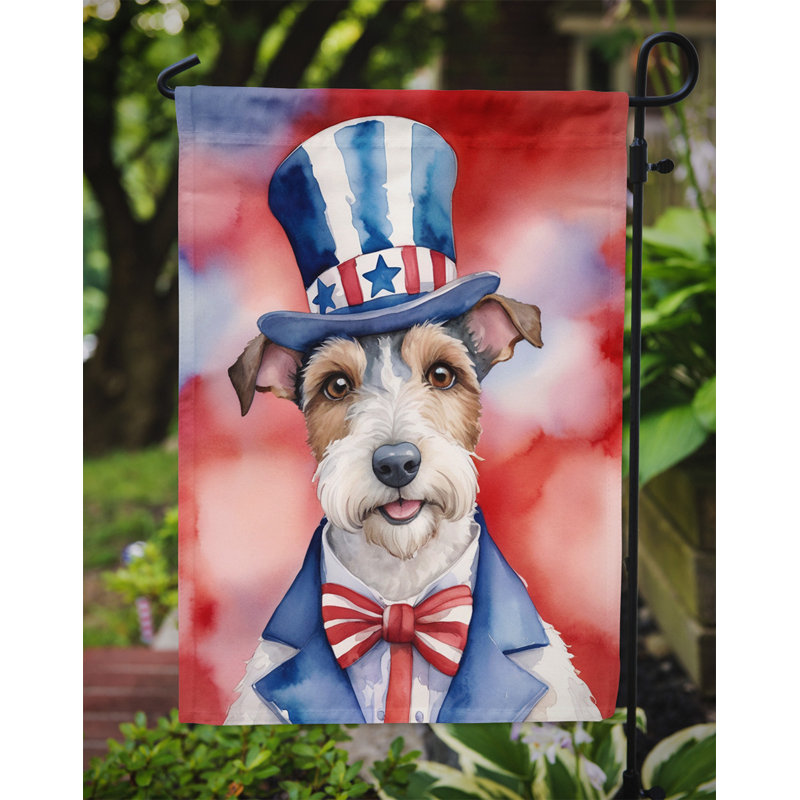 Drapeau patriotique du jardin américain, Fox-terrier blanc