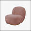 Chaise d'appoint en sherpa rose Yedaid avec pivot, rembourrage moelleux et structure en bois durable pour un confort moderne