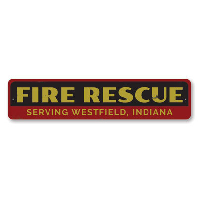 Fire Rescue Aluminum Sign