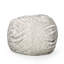 Petit fauteuil à billes arrondi en fausse fourrure blanc et gris 5 pieds-1359585104-1359585105