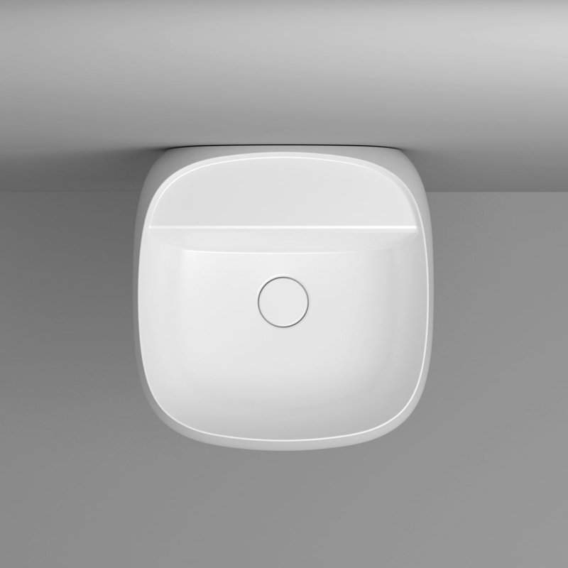 Seed 17.9'' L Bathroom Sink, Glossy White, Glossy White
