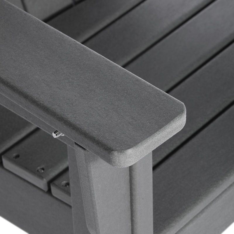Ensemble de 2 chaises Adirondack pour l'extérieur en polyester Laguna, Gris