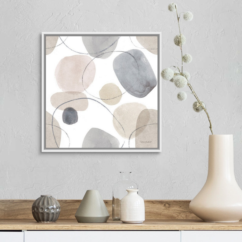 «Think Neutral 14» par Lisa Audit - reproduction d'art, Toile blanche encadrée, H 18 po x l 18 po x P 1,75 po