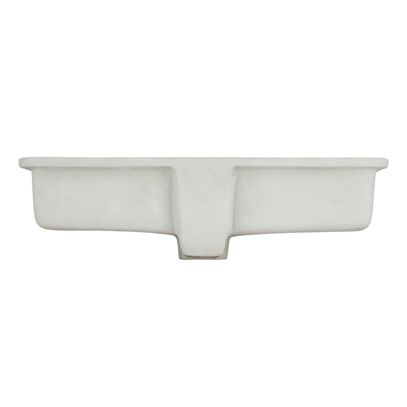 Lavabo de salle de bain encastré en porcelaine vitrifiée Boylan