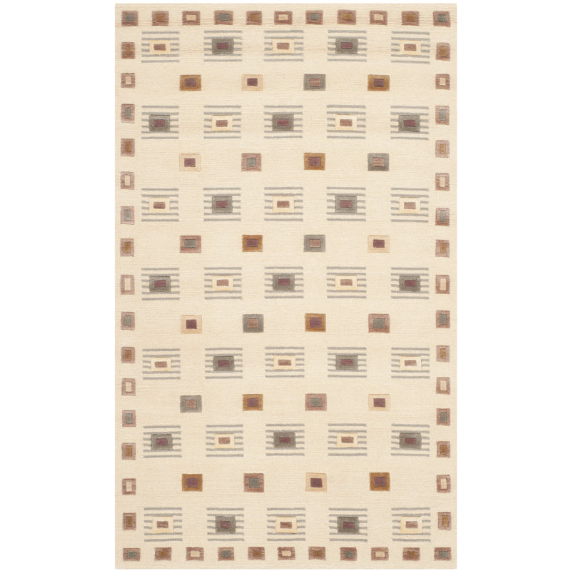 Tapis en laine noué à la main, Rectangle 6 pi x 9 pi