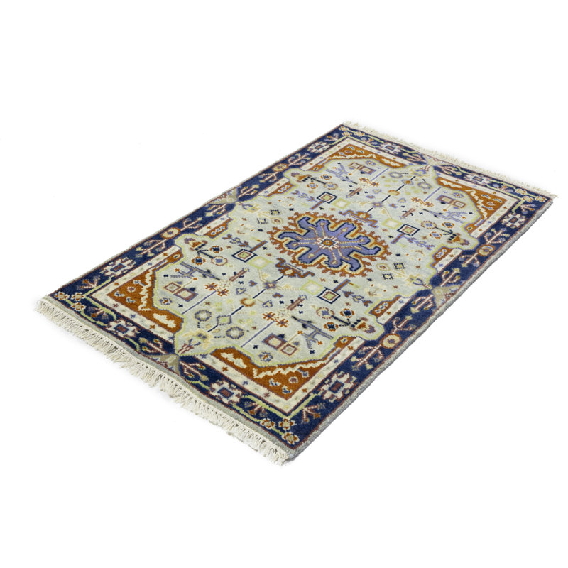 Hand Knotted Wool Geometric Indoor Rug