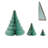 Handmade Recycled Paper Folding Honeycomb Trees With Glitter