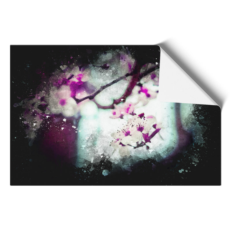 Pink Cherry Blossom Flowers Vol.10 - Unframed Painting, 30cm H x 42cm W x 0.1cm D